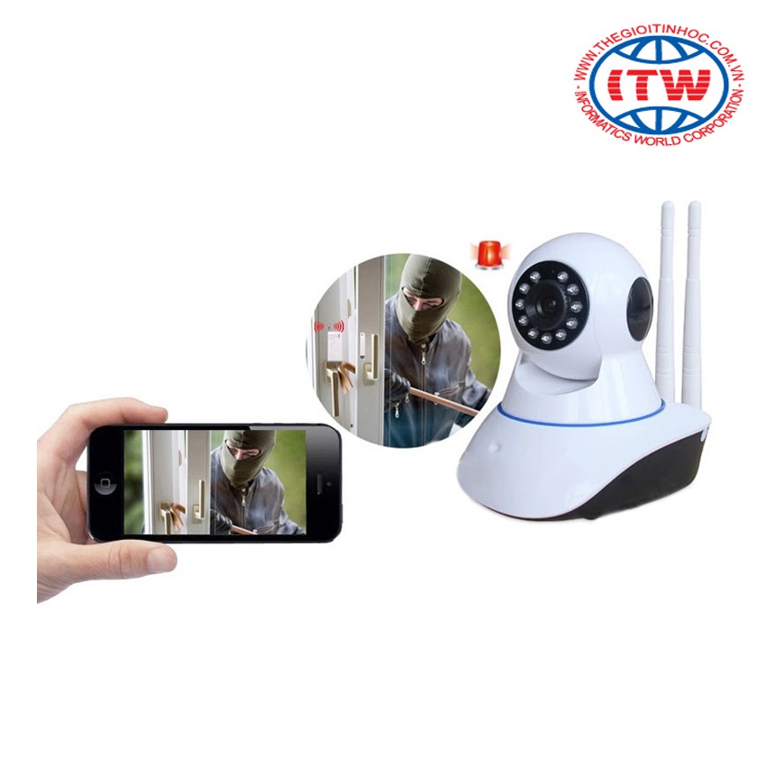 Camera IP giám sát và báo động NetCam NC-W3A (Trắng) + Tặng thẻ nhớ micro SD 32GB