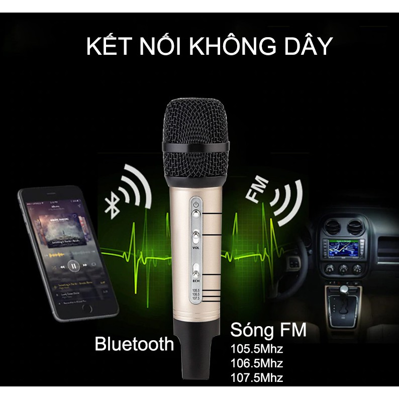 Micro không dây cho ô tô sóng FM C200