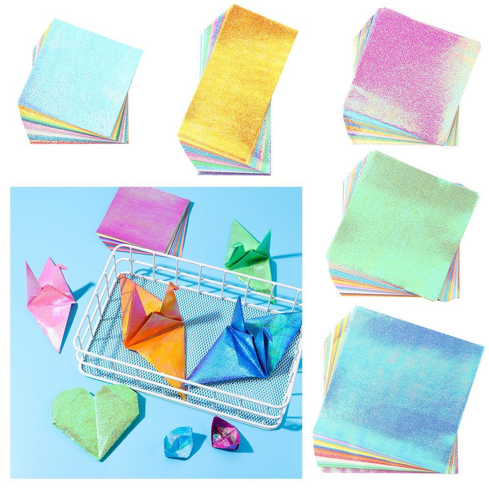 Bộ 50 Tờ Giấy Xếp Origami Một Mặt Lấp Lánh Trang Trí Sổ Tay