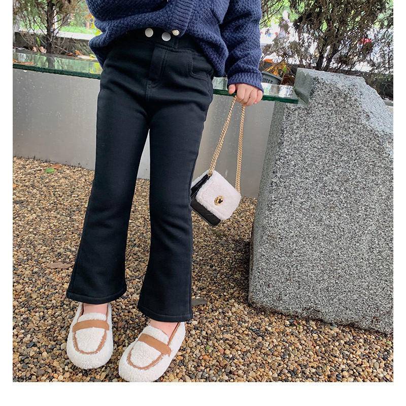 Quần Jeans Ống Loe Mỏng Co Giãn Thoải Mái Thời Trang Xuân Thu Cho Bé Gái 5 Tuổi