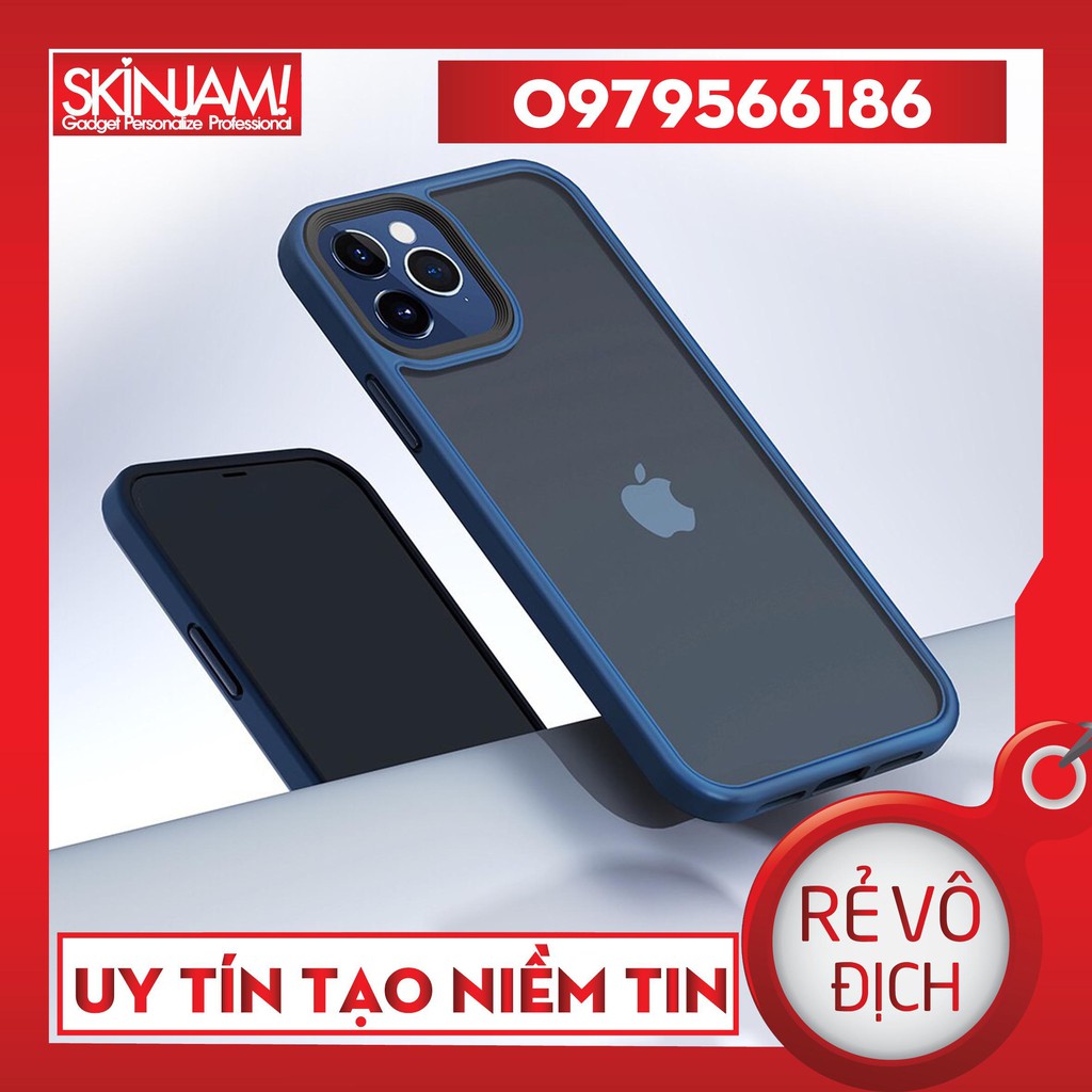 Ốp Lưng IPhone 12Mini/12/12Pro/12 Pro Max Rock Guard Pro Lưng Nhám, Nút Bấm Duy Nhất Đồng Bộ Vỏ Quá Đẹp