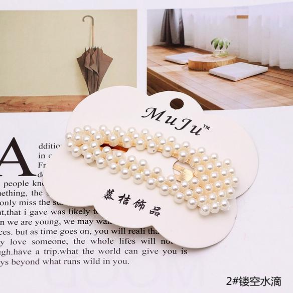 Kẹp tóc đính hạt giả ngọc trai