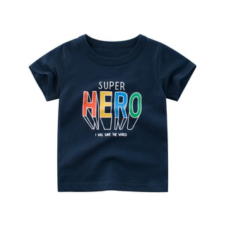 Áo thun bé trai EROKIDS áo thun cho bé in hình HERO chất cotton hàng xuất Âu Mỹ