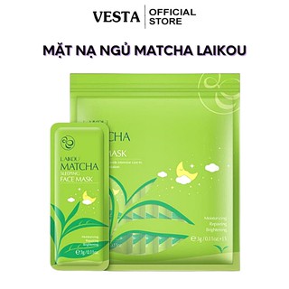 Mặt Nạ Ngủ 💕𝑭𝒓𝒆𝒆𝒔𝒉𝒊𝒑💕 Túi 15 Gói Mask Trà Xanh Matcha LAIKOU