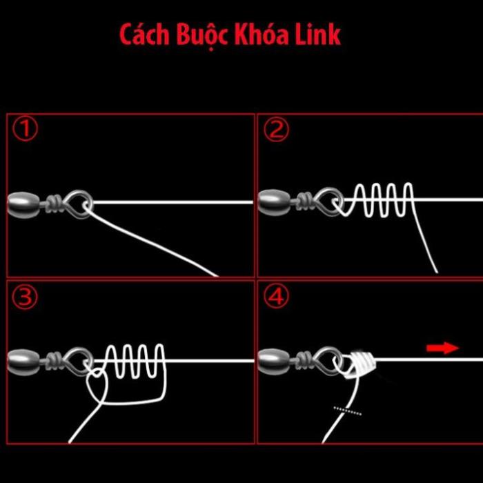 Khóa Link Câu Cá Khóa Link Chống Xoắn Chịu Tải Lớn Siêu Rẻ PK1 đồ câu FISHING_HD