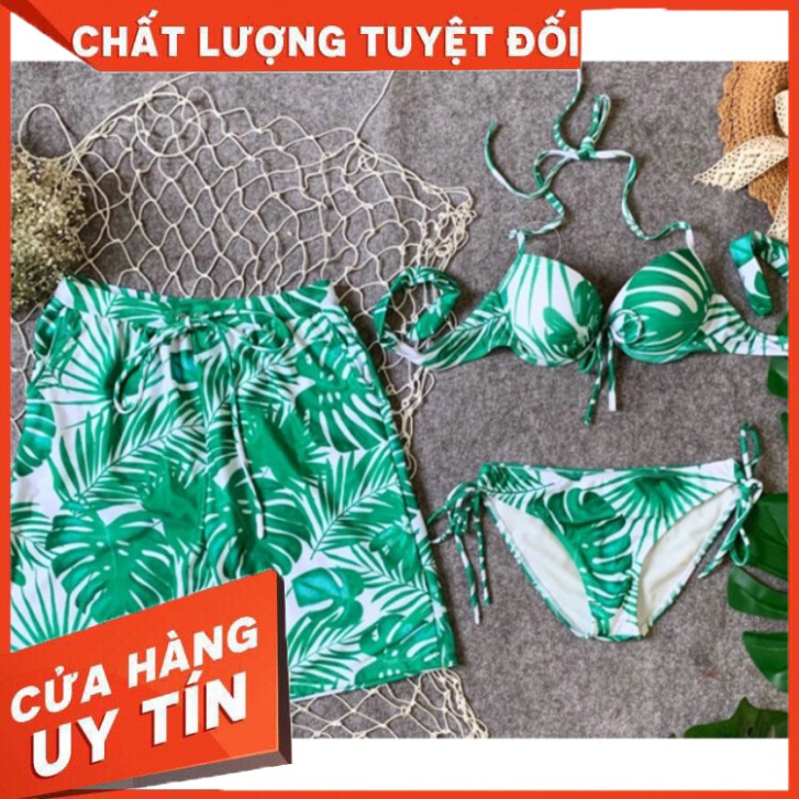 Đồ bơi cặp đôi nam nữ phong cách hoa lá - Hàng nhập khẩu
