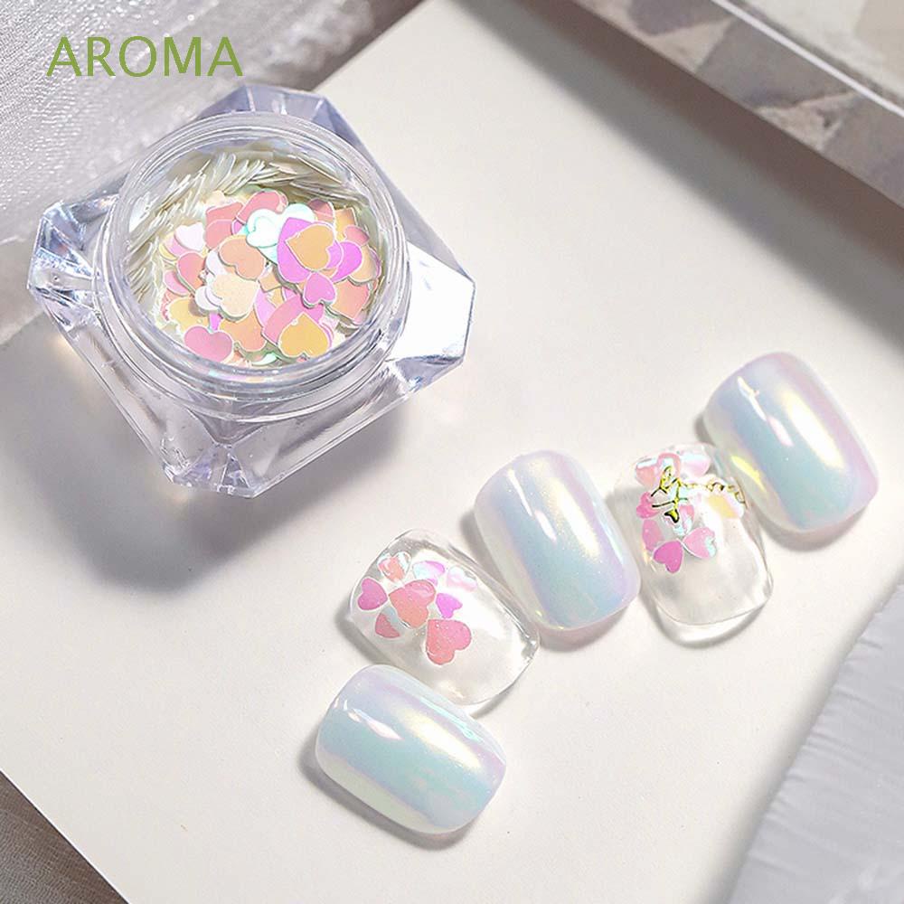 [Hàng mới về] Kim tuyến hình trái tim siêu mỏng lấp lánh nhiều kích thước dùng cho trang trí móng tay nghệ thuật diy