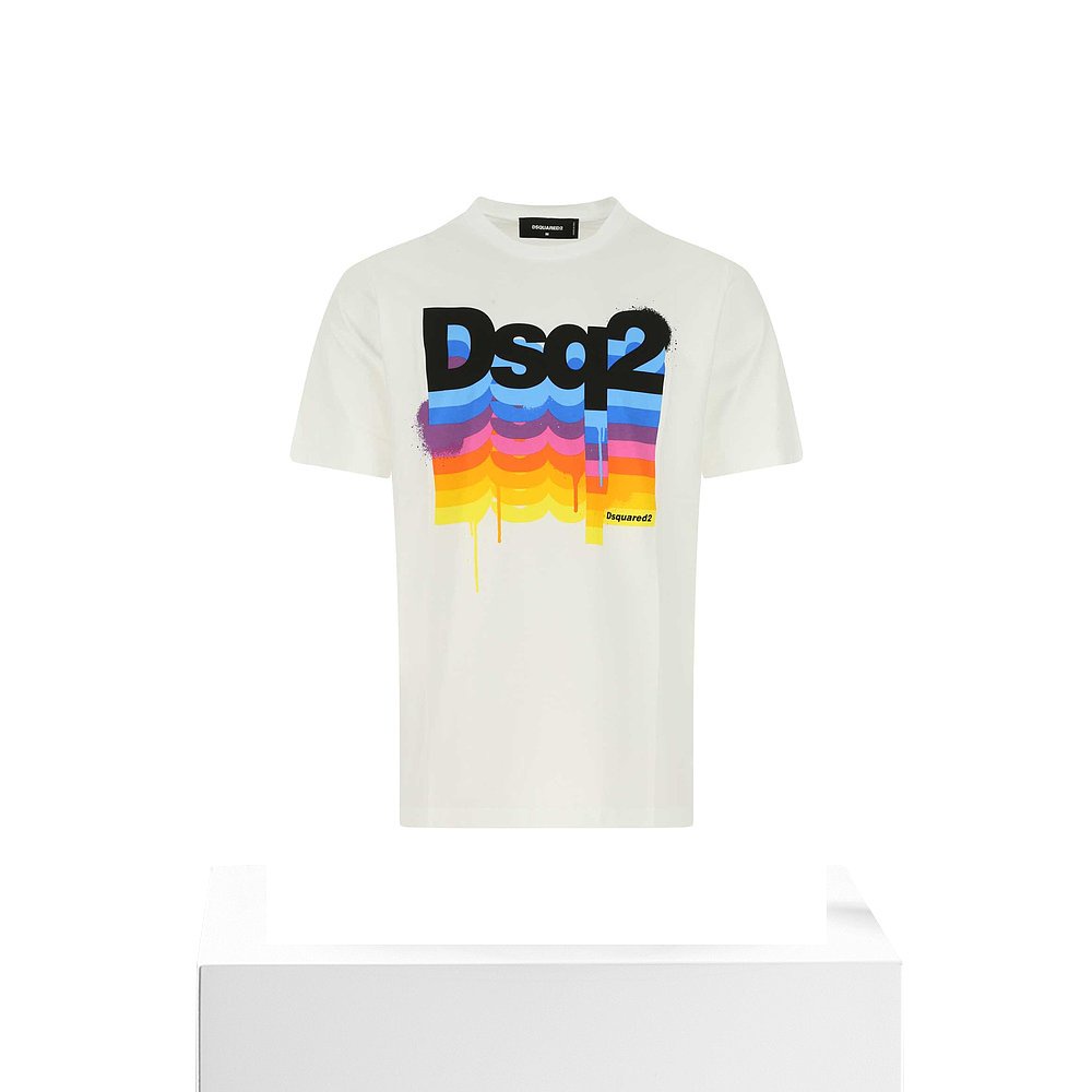 Áo Thun Cotton In Họa Tiết Dsquared2 Thời Trang Xu Hướng Cho Nam