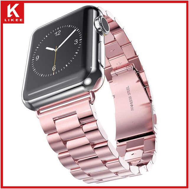Dây Đồng Hồ Bằng Thép Không Gỉ 38mm 44mm 42mm 41mm 45mm Dành Cho IWatch Series 7 se 6 5 4 3 38mm