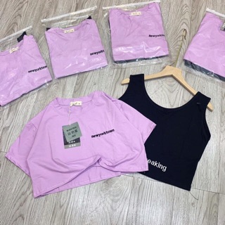 ÁO CROPTOP KÈM BRA