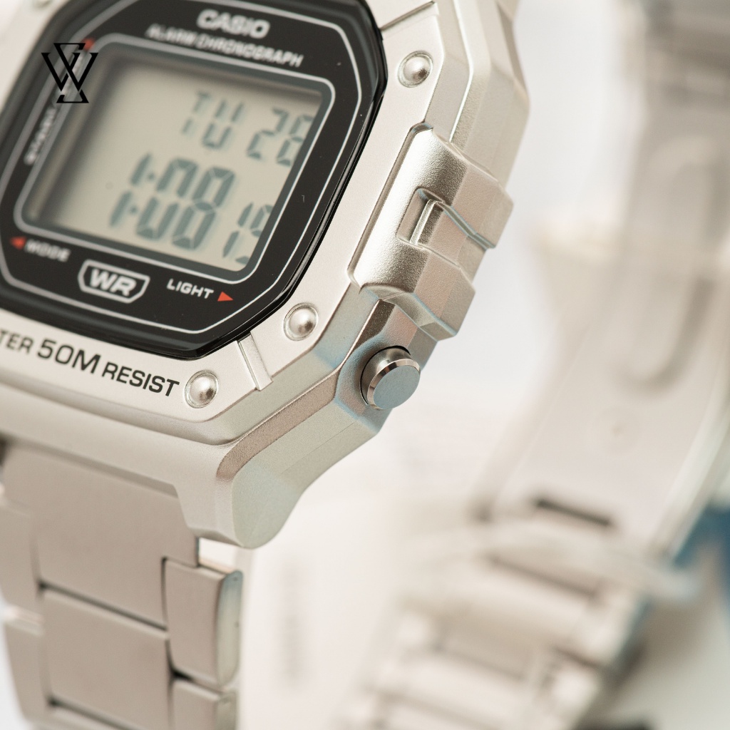 Đồng Hồ Điện Tử/Quartz Nam Casio WATCHSTORE W-218HD-1AVDF Thiết Kế Kính Nhựa 43mm, Độ Chịu Nước 5ATM, Vỏ Nhựa Cao Cấp