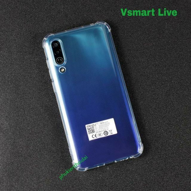 Ốp lưng Vsmart Live dẻo TPU trong suốt chống sốc bảo vệ 4 Góc ( Lưu ý hơi lệch xíu camera)