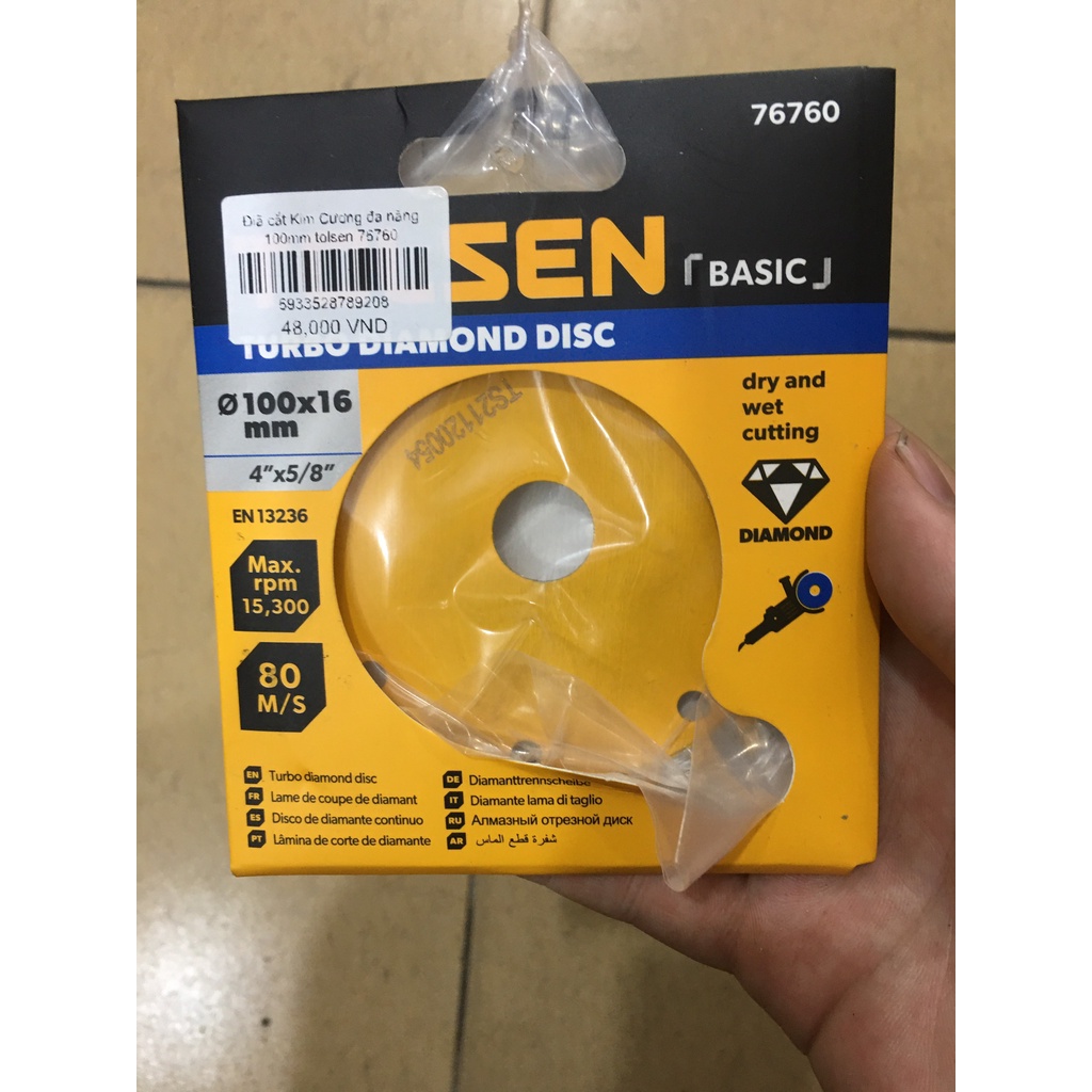 Đĩa cắt Kim Cương đa năng 100mm Tolsen 76760