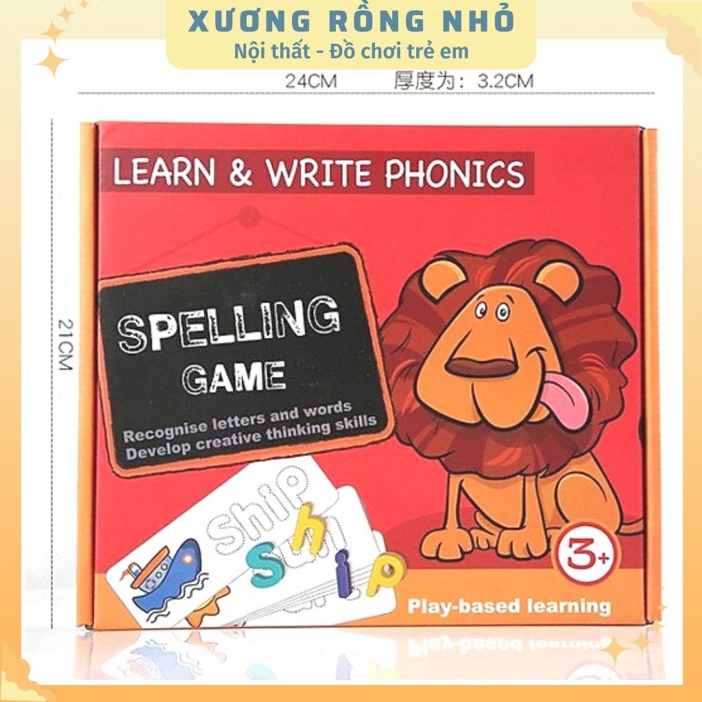 Spelling game - Trò chơi đánh vần ghép từ vựng tiếng Anh (Flashcard có kèm Bút viết)