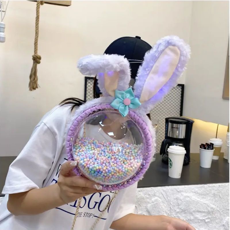 Túi xách thỏ Stella Lou xinh xắn tự đan DIY hot tiktok full set nguyên liệu,Handmade Túi