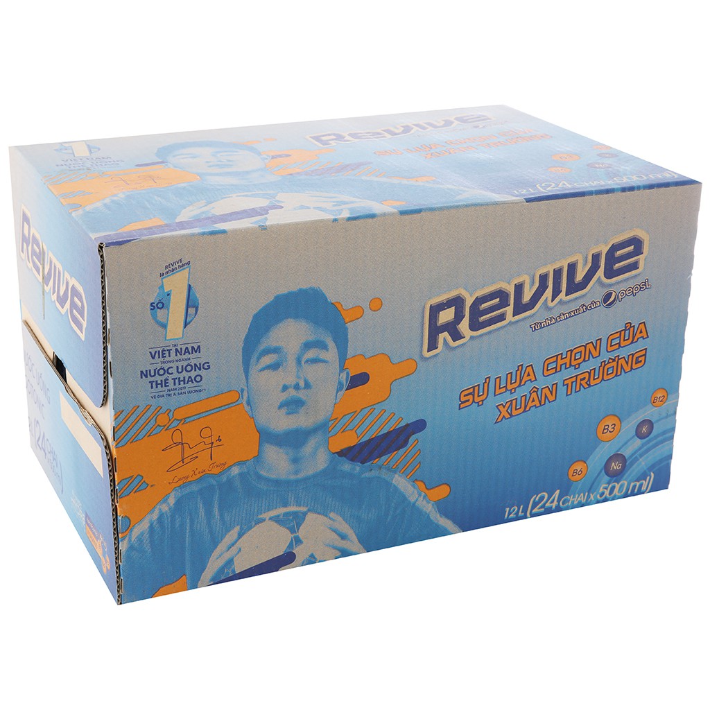 Thùng 24 Chai Nước Ngọt Revive Muối Khoáng 500ml [HSD: 12.2020]