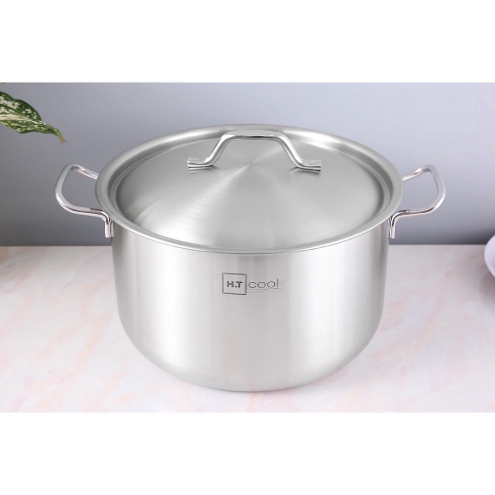 Nồi luộc gà 1 đáy inox 430 Fivestar H.T Cook 26cm / 28cm / 30cm / 32cm dùng được mọi bếp , tặng 2 muỗng canh inox