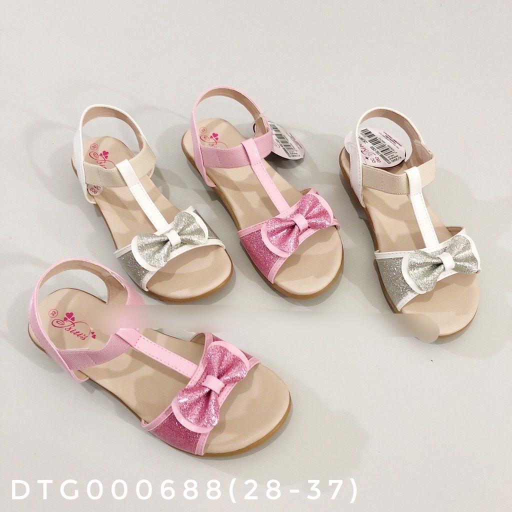 Sandal bé gái BlTIS 28-37 ❤️FREESHIP❤️ Dép quai hậu học sinh đính nơ màu nhũ xinh xắn DTG000688