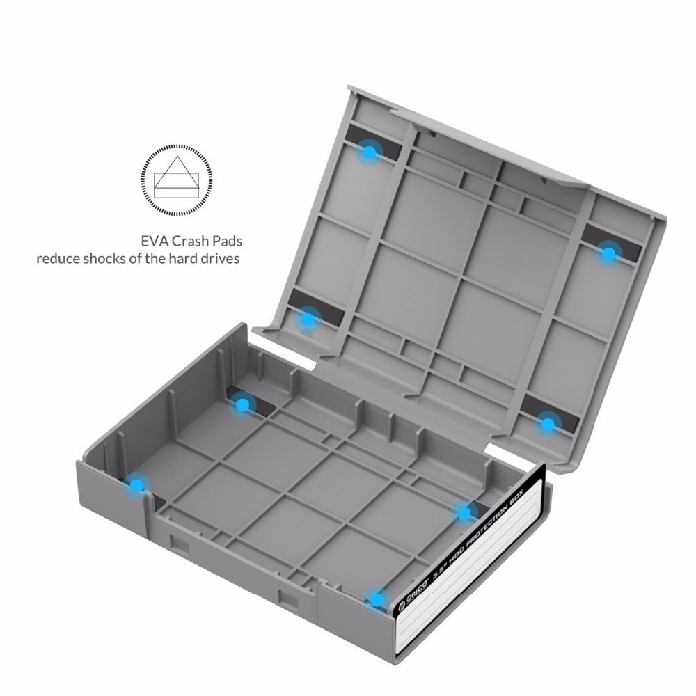 Bộ 5 hộp bảo vệ ORICO PHP-5S-GY chống tác động bên ngoài và chống nước cho ổ cứng HDD 3.5 inch