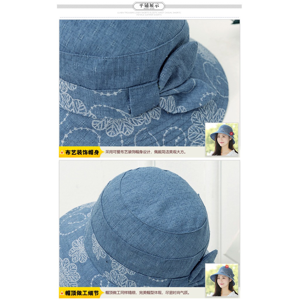 Mũ Tai Bèo Chống Nắng Thời Trang Mùa Hè Hàn Quốc Cho Nữ Trung Niên