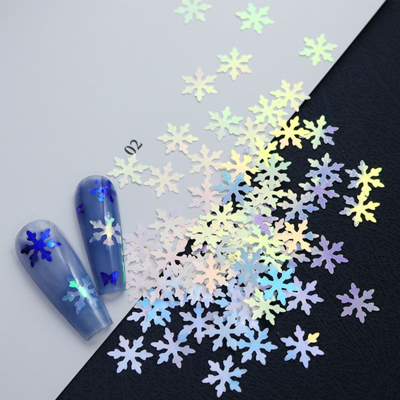 Hộp Sequin Hình Bông Tuyết Dùng Trang Trí Móng Nghệ Thuật