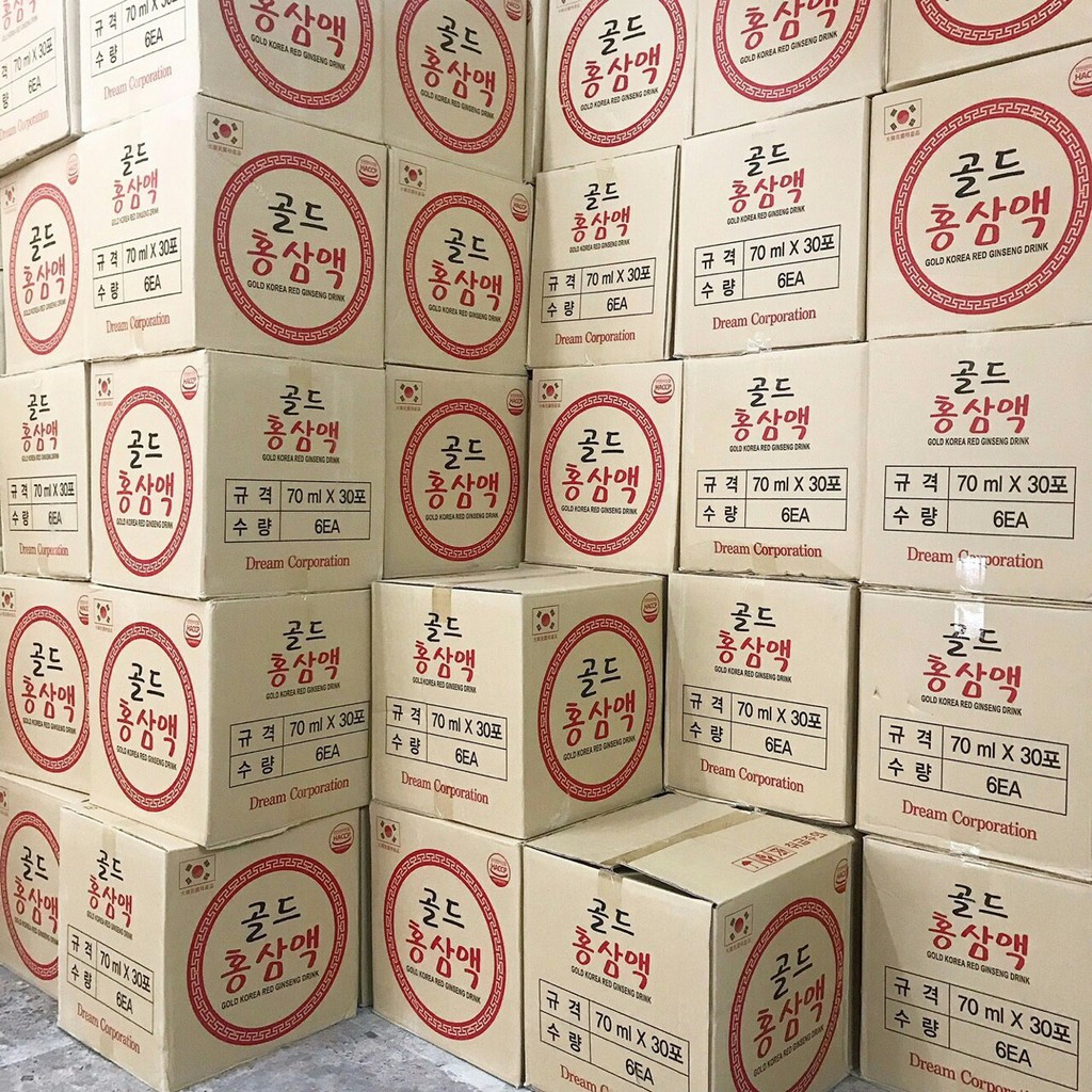 Nước Hồng Sâm 6 Năm Tuổi Hàn Quốc - Hộp 30 Gói x 70ml