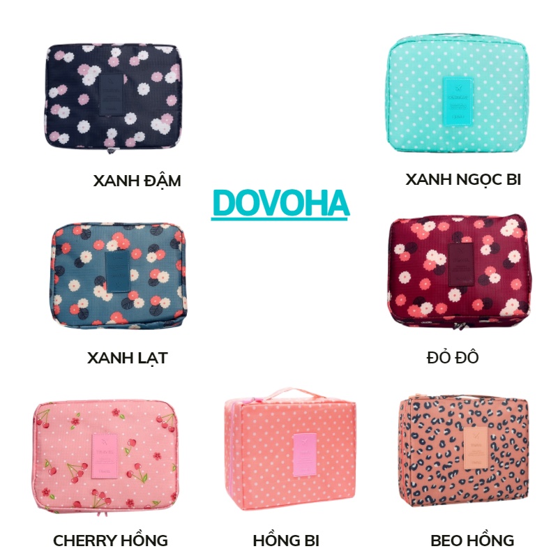 Túi đựng mỹ phẩm đồ cá nhân du lịch nhỏ gọn đẹp cute đa năng cao cấp DOVOHA TCN07