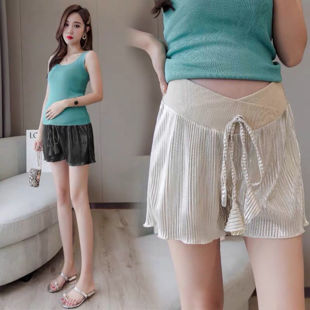 🤰quần đùi bầu nhẹ nhàng mùa hè(hàng quảng châu)sẵn hàng giao ngay