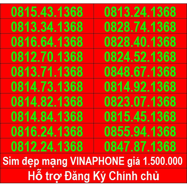 Số Đẹp Gánh Lặp Cặp Đảo Tiến Phong Thủy Năm Sinh Thần Tài Ông Địa Soi Gương Tam hoa... 1triệu500k Miễn phí ĐK chính chủ