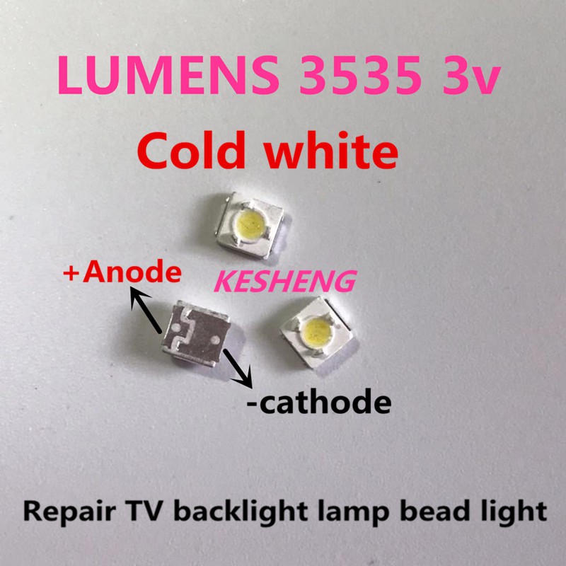 100PCS LUMEN LED SMD 3535 3537 3 V 1 W bianco Freddo Per La TV Retroilluminazione Lampada perline A127CECEBUP8C-6078 3D