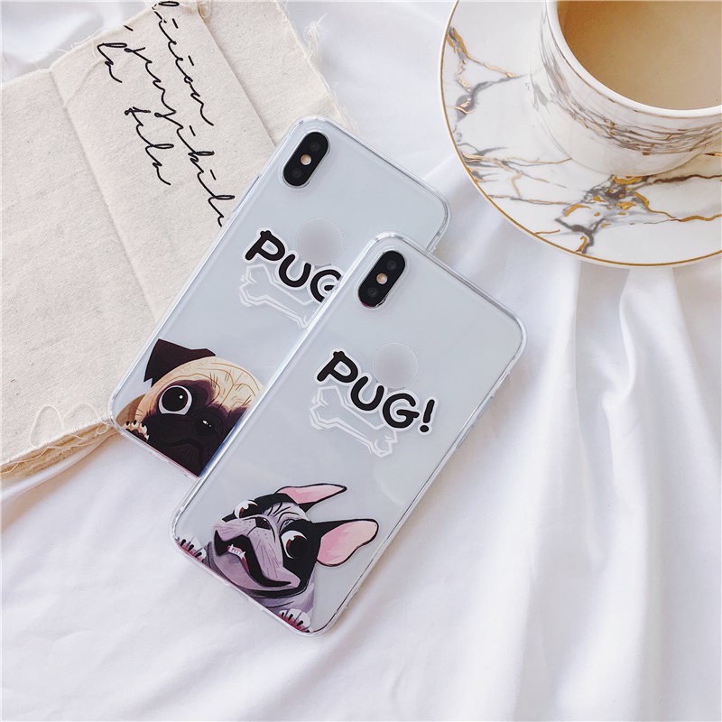 Ốp iPhone họa tiết cún pug silicon cho 11/11pro/11promax/6/7/8/plus/splus/x/xs/xr/xsmax/12/12pro max/13/13pro max-t61