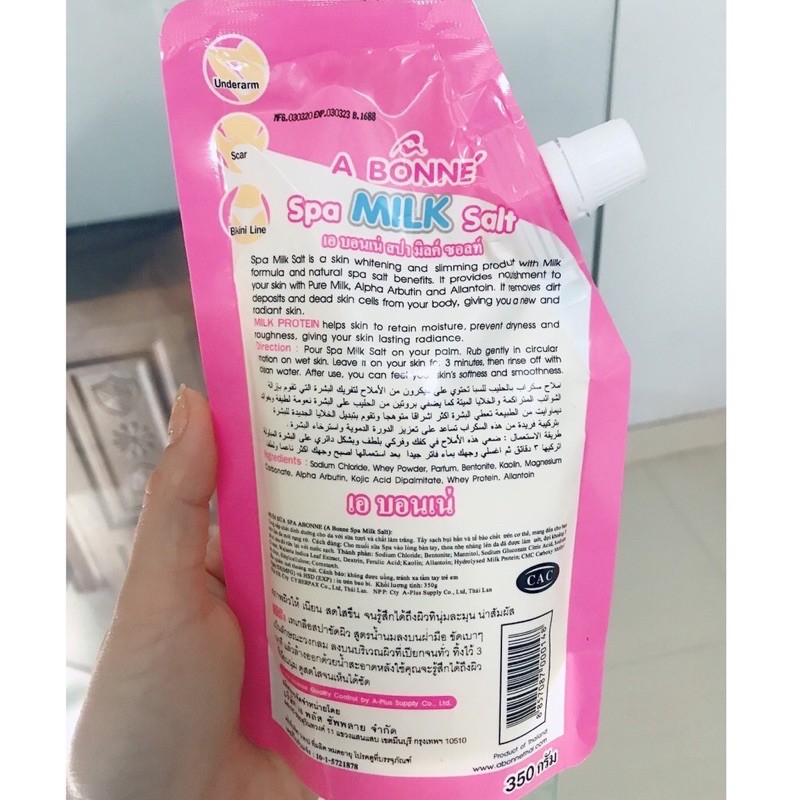 Muối Tắm Sữa Bò Tẩy Tế Bào Chết A Bonne Spa Milk Salt Thái Lan 350gr