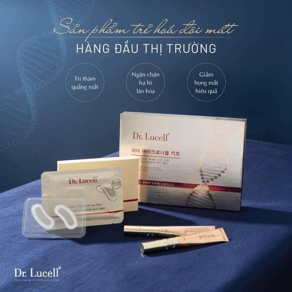 Set Dưỡng Mắt Trẻ Hóa Da Xóa Nhăn Vùng Mắt Dr Lucell Collagen Micro Eye chính hãng - Mỹ Phẩm Vyvi