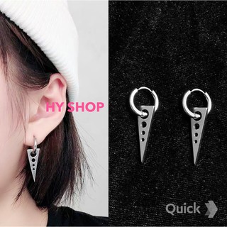 bông tai titan free triangle nam nữ - khuyên tai thép y tế tam giác siêu bền không dị ứng UNISEX BTS
