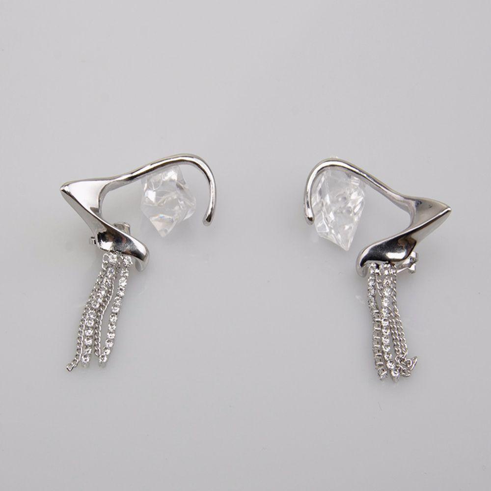 Khuyên Kẹp Vành Tai Hình Học Kiểu Hàn Quốc Cho Nữ