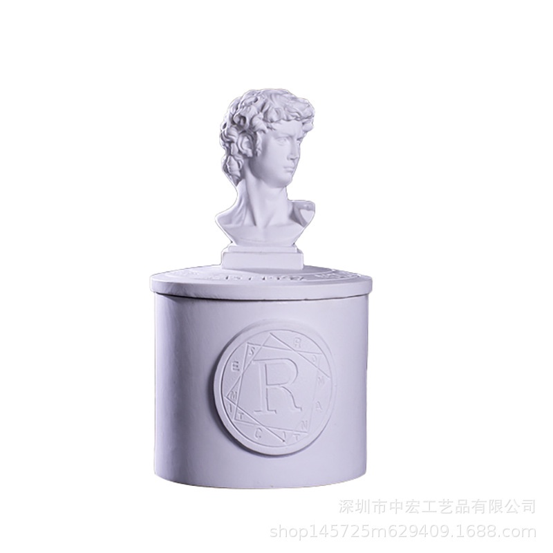 Cốc Đựng Làm Nến Thơm Theo Phong Cách Châu Âu David Ariadne -  Cốc Nến Nắp 3D