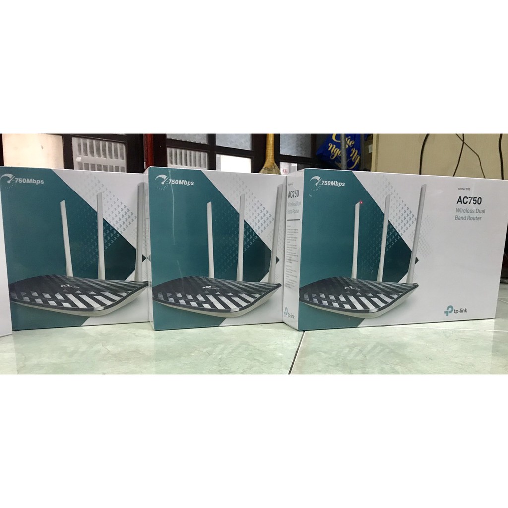 Bộ phát wifi TP-Link Archer C20 Wireless AC750 chính hãng mới 100%