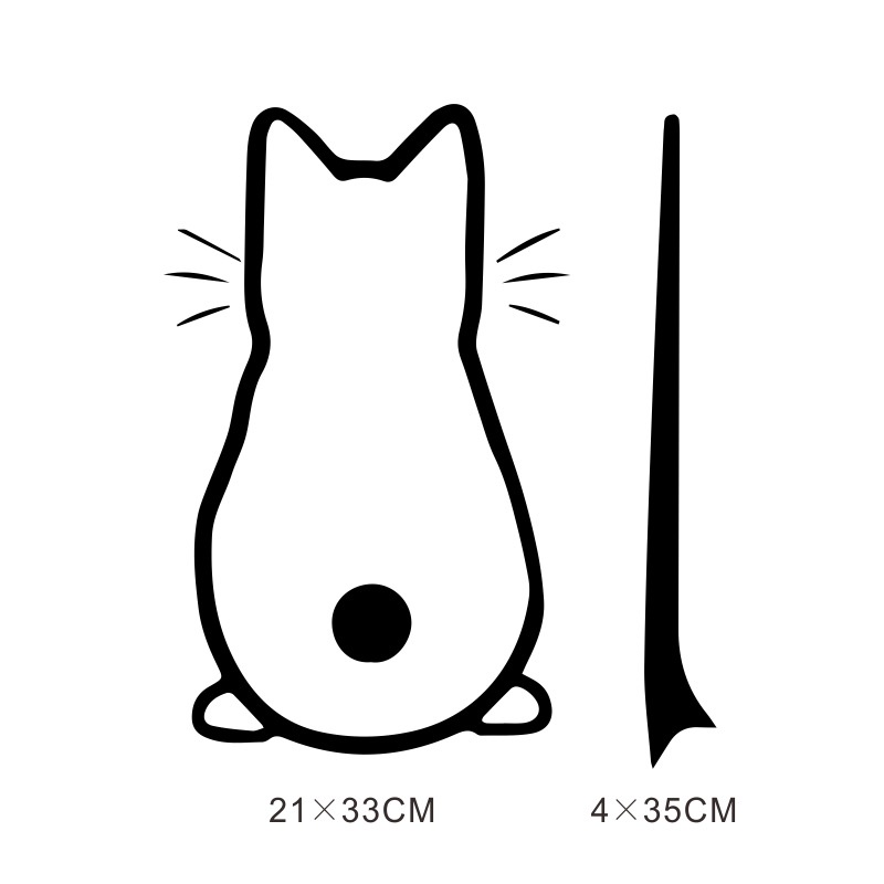 Sticker Phản Quang Dán Trang Trí Xe Hơi Họa Tiết Hoạt Hình Dễ Thương