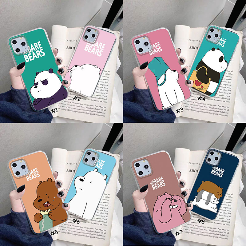 Ốp điện thoại họa tiết We Bare Bear dễ thương cho Nokia 2.1 3.1 5.1 6.1 Plus X5 X6