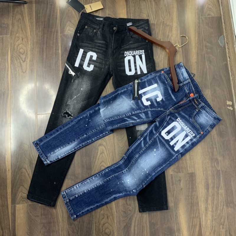 Quần Bò Côn Nam Dập Chữ DSQ ICON Thêu Khoá Chéo | BigBuy360 - bigbuy360.vn