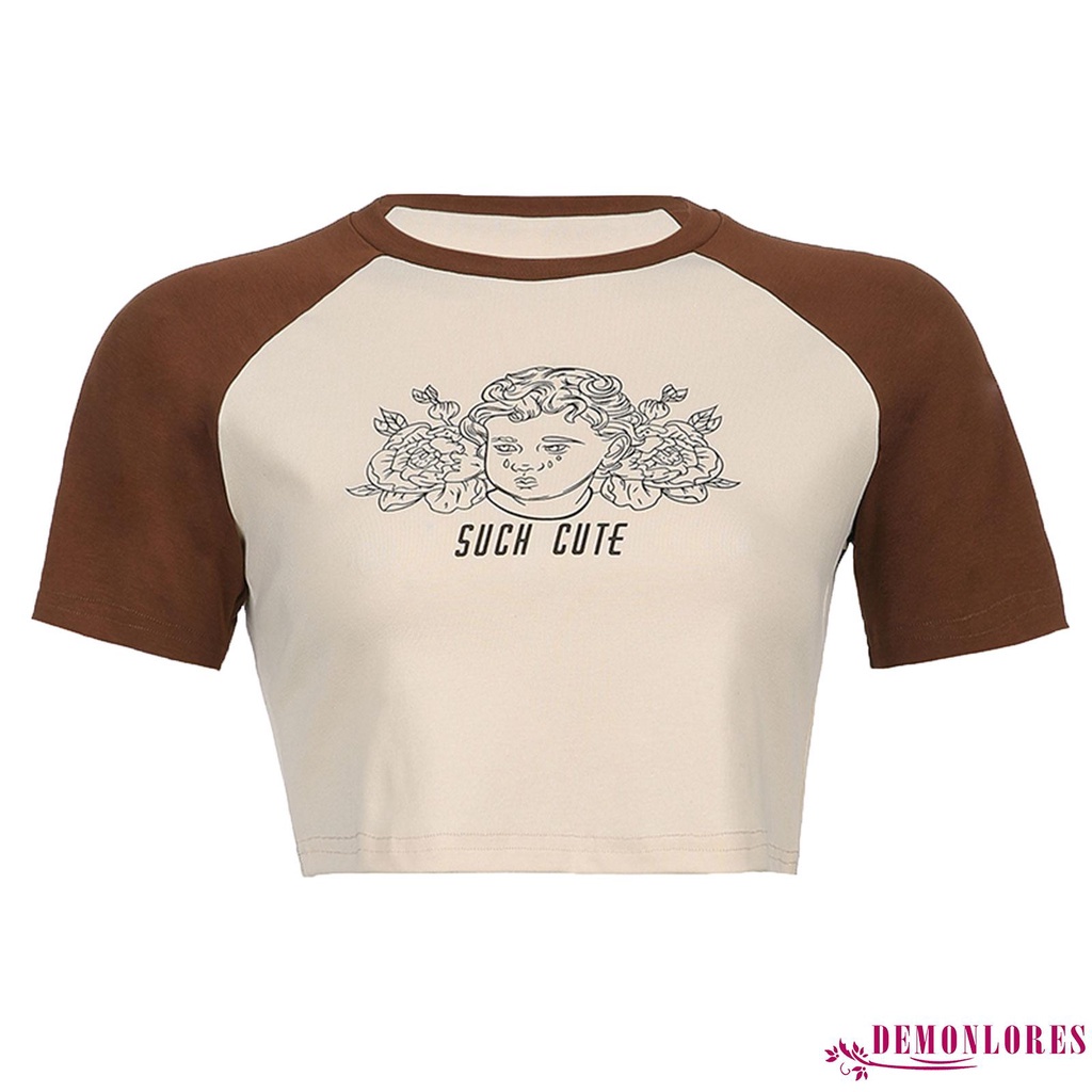 Áo thun tay ngắn dáng rộng in họa tiết thời trang mùa hè dành cho nữ