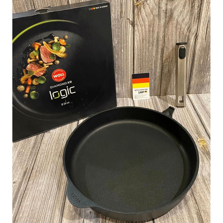 🇩🇪 Chảo gang đế bằng chống dính Woll DIAMOND XR LOGIC 24-28cm Hàng chính hãng 🇩🇪