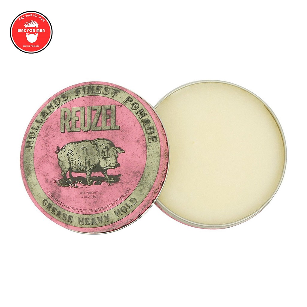 Sáp vuốt tóc Reuzel Pink Pomade - hồng