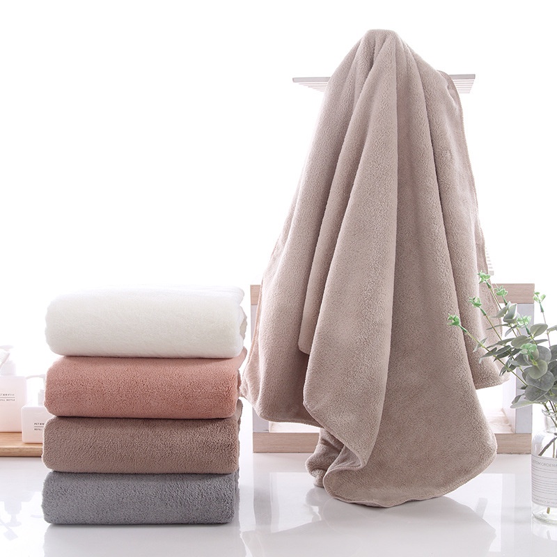 Khăn Tắm Lông Cừu Xuất Hàn Bông Dày Siêu Mịn 70x140cm