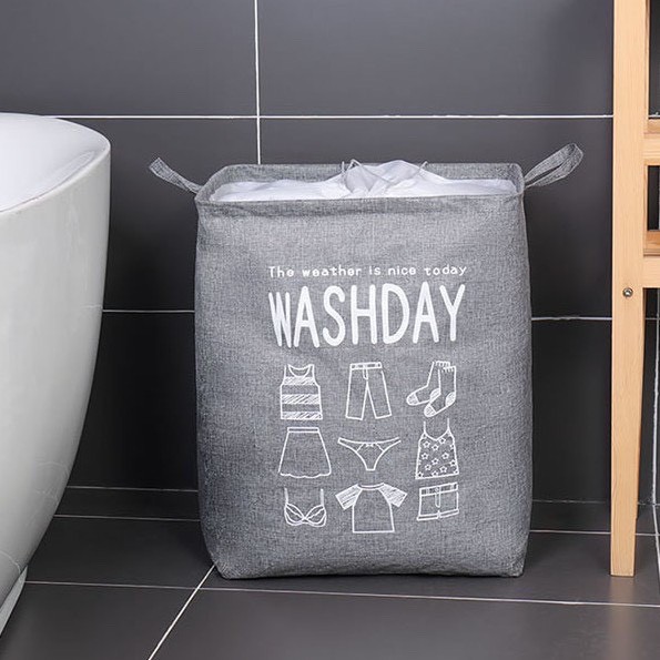 Giỏ đựng quần áo bằng vải cỡ lớn, túi đựng chăn màn đa năng washday có thể gấp gọn - thời trang