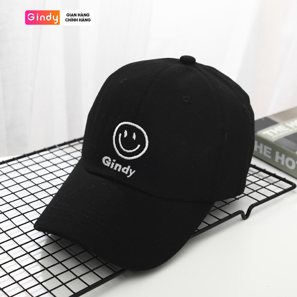 Nón lưỡi trai kaki GINDY mũ kết thời trang Hàn Quốc thêu chữ form chuẩn nhiều màu M005