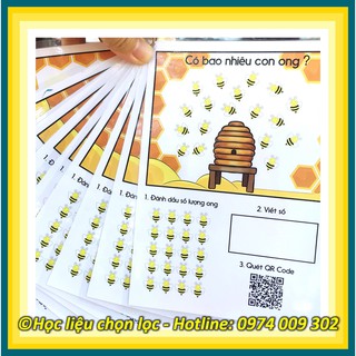 [HỌC LIỆU CHỌN LỌC] Thẻ Toán học QR Code cho bé, Học liệu thông minh cho bé, Thẻ Flashcard tương tác Toán học