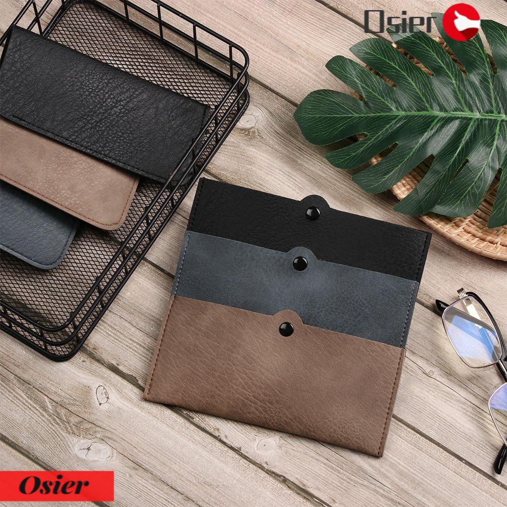Osier✿ Túi Đựng Mắt Kính Bằng Da PU Mềm Nhiều Màu Sắc Thời Trang