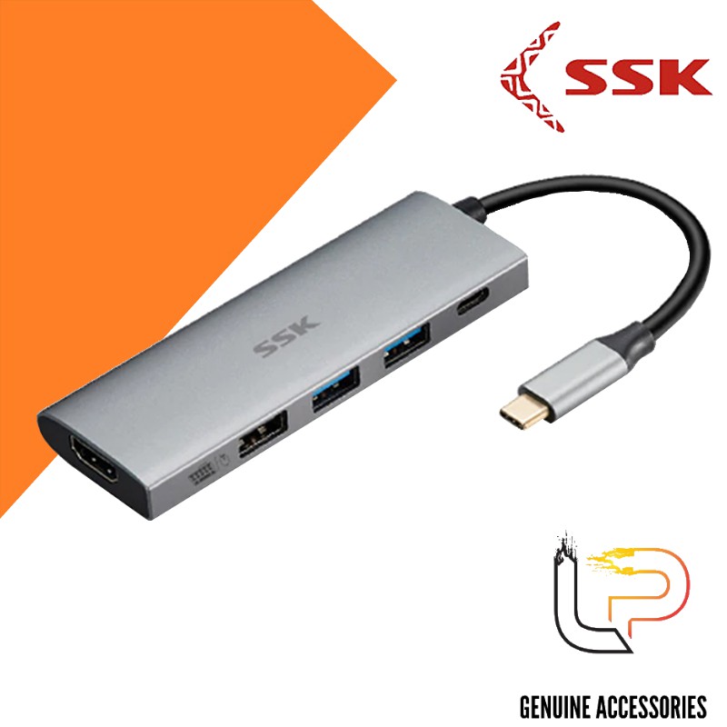 CÁP CHUYỂN TYPE-C RA 2 USB 3.0 + USB 2.0 + HDMI + PD SSK SC 102