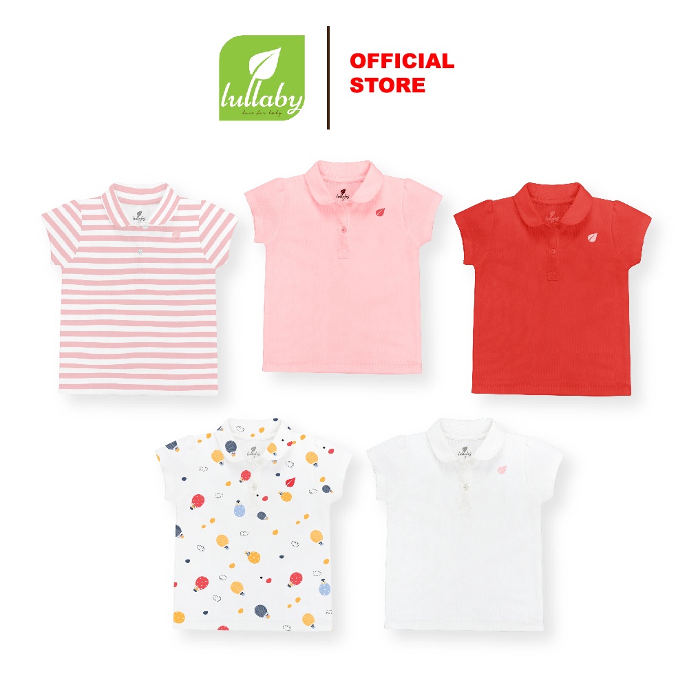 LULLABY - Áo polo cộc tay bé gái NH368M